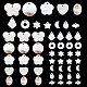 PandaHall 72pcs Natural Freshwater Shell Charms 12 Style Drilled Shell Pendants Tiny Flat White Pendants Star Hear Moon Flower Natural Shells for Earrings Bracelets Necklaces Crafts Making SHEL-PH0001-35-1