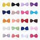 NBEADS Grosgrain Bowknot Alligator Hair Clips, with Iron Alligator Clips, Mixed Color, 80mm, 40pcs/set