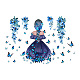 塩ビウォールステッカー  壁飾り  女の子/蝶/花柄  女の子模様  900x320mm DIY-WH0228-664-1