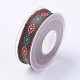 Polyester Printed Frayed Grosgrain Ribbons ORIB-E004-25mm-869-2