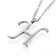 304 Stainless Steel Initial Pendant Necklaces NJEW-P151-H-P-3