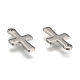 Breloques croix minuscules en acier inoxydable STAS-Q168-07-2