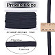 GORGECRAFT 30 Yards Flat Drawstring Cord Black Draw String Replacement Rope Soft Polyester Cords Roll Ribbon Knit for Sweatpants Garment Accessories Drawcord Replacements 0.39