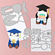 Globleland 3 個卒業 gnome 切削ダイスメタルブック学士帽子ダイカットエンボスステンシルテンプレート紙カード作成装飾 diy スクラップブッキングアルバムクラフト装飾 DIY-WH0309-880-3