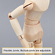 Olycraft 4pcs modello di giunzione in legno figura in legno manichino con giunti flessibili manichino umano schizzo arte disegno modello artista bambola - 8 pollici DIY-OC0002-26-3