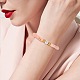 10pcs 10 bracelets extensibles perlés heishi en argile polymère faits à la main avec coeur BJEW-SW00036-01-6