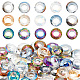 PandaHall Elite 60Pcs 15 Colors Glass Cabochons MRMJ-PH0001-71-1