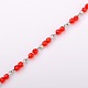 Rondes à la main perles de verre chaînes de colliers bracelets faisant AJEW-JB00057-06-1