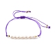 Bracelets réglables de perles tressées avec cordon en nylon BJEW-JB05489-3