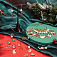 Maschenmarkierer mit weihnachtlichem Emaille-Strassanhänger aus Legierung mit Verriegelung&nbsp;HJEW-SC00001-4