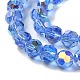 Electroplate Glass Beads Strands GLAA-Q099-E01-01-3