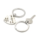 Valentinstags-Paar-Schlüsselanhänger mit dem Wort „Du hältst den Schlüssel zu meinem Herzen für immer“. KEYC-F038-01P-3