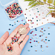 Pandahall alrededor de 400 piezas 4 mm cuentas de perlas de vidrio redondas de color mezclado para hacer joyas HY-PH0008-4mm-01M-3