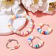 Flat Round Eco-Friendly Handmade Polymer Clay Bead Spacers CLAY-R067-4.0mm-39-6