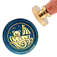 CRASPIRE Wax Seal Stamp Watermelon Boat and Bear Sealing Wax Stamp 30mm Removable Brass Head Sealing Stamp with Wooden Handle for Birthday Invitations Gift Scrapbooking Decor AJEW-WH0184-0210-1