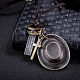 Регулируемые ретро сплав цинка подвеска и кожаный шнур Lariat ожерелья для мужчин NJEW-BB15989-A-3