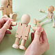 Незавершенные заготовки деревянных игрушек-роботов AJEW-TA0001-03-9