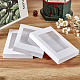 Chgcraft 30pcs 5x3 inche cajas de regalo blancas con ventana de pvc transparente caja de papel kraft para dulces CON-GL0001-01-04-5
