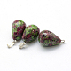 Teardrop Natural Ruby in Zoisite Pendants G-Q435-25-2