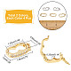 CHGCRAFT 8Pcs 2 Colors Brass Peanut Twister Clasp Metal Bag Clasp with Rhinestone for Purse Handbag Making KK-CA0003-05-2