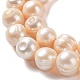 Hebras de perlas de agua dulce cultivadas naturales PEAR-E019-13-3