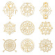 OLYCRAFT 9pcs 1.6x1.6 Inch Magic Circle Stickers Occult Symbol Stickers Self Adhesive Gold Metal Stickers Fantasy Theme Metal Stickers Energy Stickers for Scrapbooks DIY Crafts Phone Decoration DIY-WH0450-078-1