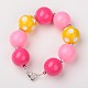 Chunky Round Bubblegum Acrylic Beads Jewelry Sets: Bracelets & Necklaces SJEW-JS00778-03-4