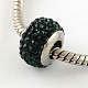 Rondellen Glasrhinestone-europäische Perle mit 316 Edelstahl-Kerne STAS-R082-AA615-5-1