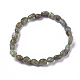 Bracelets extensibles en perles de quartz vert naturel BJEW-K213-47-2