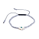 Verstellbarer Nylonfaden geflochtene Perlen Armbänder BJEW-JB04370-03-1