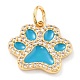 Real 18K Gold Plated Brass Micro Pave Cubic Zirconia Charms ZIRC-L100-085G-04-2