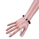 Natürliche Lava Rock runde Perlen Stretch Armbänder BJEW-JB05118-01-4