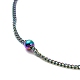Ion Plating(IP) 304 Stainless Steel Satellite Chain Necklace for Men Women NJEW-E076-01M-2
