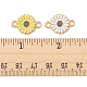 10 個 2 色のゴールデントーン合金コネクタチャーム  エナメル  デイジーフラワーリンク  ミックスカラー  20.5x13.5x2.5mm  穴：2mm  5個/カラー FIND-FS0001-72-5