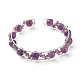 Natural & Synthetic Mixed Gemstone Beads Reiki Healing Cuff Bangles Set for Girl Women X1-BJEW-TA00023-3