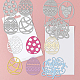 GLOBLELAND 3Pcs Easter Eggs Cutting Dies Metal Happy Easter Frame Die Cuts Embossing Stencils Template for Paper Card Making Decoration DIY Scrapbooking Album Craft Decor DIY-WH0309-704-3