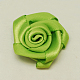 手作りファブリック服飾材料パーツ  花  芝生の緑  24x26x12mm WOVE-QS07-3-1