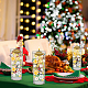 Benecreat 真珠で満たされたクリスマス花瓶 173 個  プラスチックの真珠が入った黄色のキャンドル  キャンディケインとスノーフレークのポリマー粘土とキャンドル花瓶のクリスマス装飾用のフラットラウンドいクリスマスツリー DIY-BC0009-67-6
