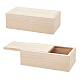 Unfinished Natural Candlenut Card Keeper Box CON-WH0074-91A-1