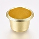 鉄キャンドルカップ  キャンドル作りツール用  ゴールドカラー  28x17.5mm  穴：4.5mm AJEW-WH0104-25C-1