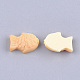 樹脂デコデンカボション  模造食品  魚ビスケット  ナバホホワイト  13x18x6mm CRES-T010-124-2