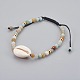 Bracelets de perles tressées en pierre naturelle BJEW-JB04079-2