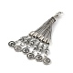 Grandi pendenti della nappa della catena del cordolo della lega di stile tibetano FIND-K013-01AS-04-2