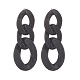 CCB Plastic& Acrylic Curb Chain Necklace & Dangle Stud Earrings SJEW-JS01233-01-5