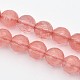 Faceted Round Cherry Quartz Glass Beads Strands G-E302-091-8mm-1