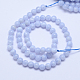 Grade A Natural Blue Lace Agate Round Bead Strands G-L417-09-6mm-2