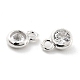 925 Sterling Silver Micro Pave Clear Cubic Zirconia Charms STER-Z001-008S-3
