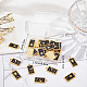 SUNNYCLUE 1 Box 30Pcs Star and Moon Charms Gold Plated Tarot Card Style Enamel Star Charms Rectangle Black Space Charms for Jewelry Making Charms Halloween Necklace Bracelet Earrings Women DIY Crafts ENAM-SC0002-80-7