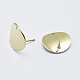 Brass Stud Earring Findings KK-G331-24G-NF-2