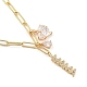 Brass Micro Pave Clear Cubic Zirconia Pendant Necklaces NJEW-JN02978-2